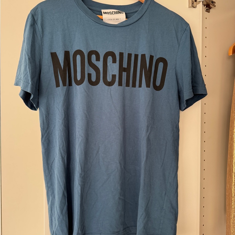 Moschino Blue Logo T‑Shirt